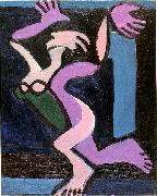 Ernst Ludwig Kirchner Dancing female nude, Gret Palucca oil
